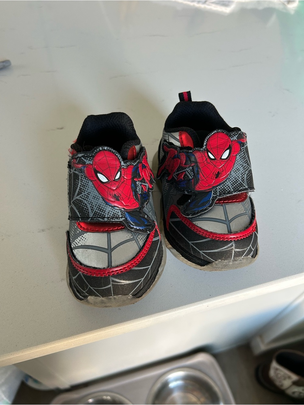 Marvel Spider-Man Boys' Black and Red Athletic Shoes